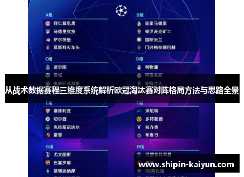 从战术数据赛程三维度系统解析欧冠淘汰赛对阵格局方法与思路全景 从战术数据赛程三维度系统解析欧冠淘汰赛对阵格局方法与思路全景