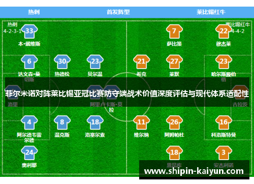 菲尔米诺对阵莱比锡亚冠比赛防守端战术价值深度评估与现代体系适配性 菲尔米诺对阵莱比锡亚冠比赛防守端战术价值深度评估与现代体系适配性