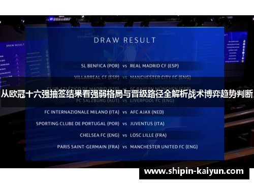 从欧冠十六强抽签结果看强弱格局与晋级路径全解析战术博弈趋势判断